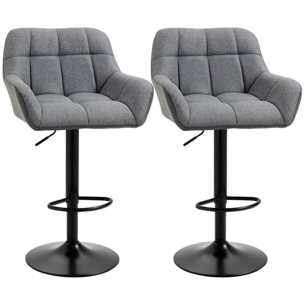 Barstol, 2er-Set, 57,5x52,5x93-114 cm, Grå