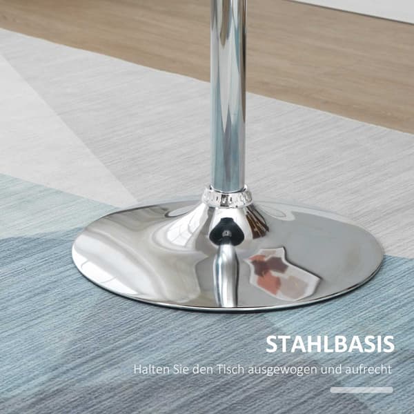 Rund Bar Bord, Ø61x70-97 cm, Svart
