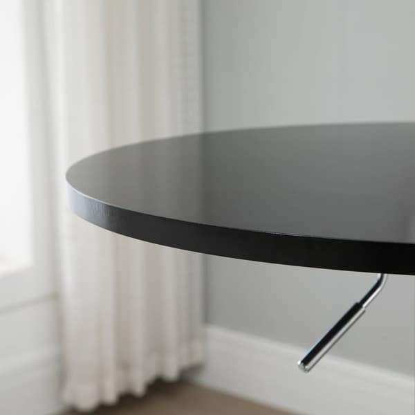 Rund Bar Bord, Ø61x70-97 cm, Svart