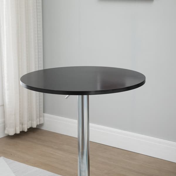 Rund Bar Bord, Ø61x70-97 cm, Svart