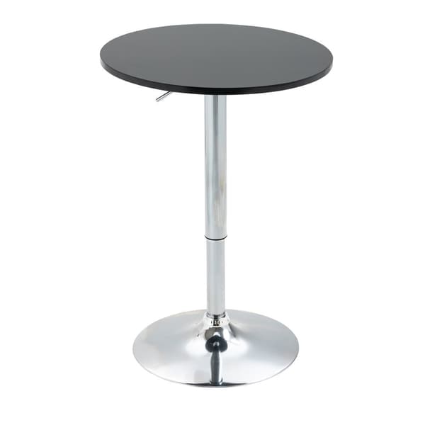 Rund Bar Bord, Ø61x70-97 cm, Svart