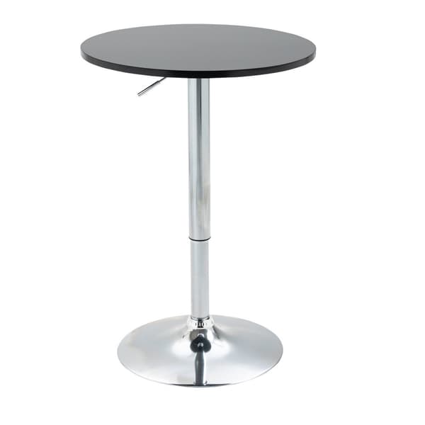 Rund Bar Bord, Ø61x70-97 cm, Svart