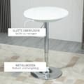Miniatyrbillede 6 af 9: Barbord, Ø61 x 76-97 cm, Hvid