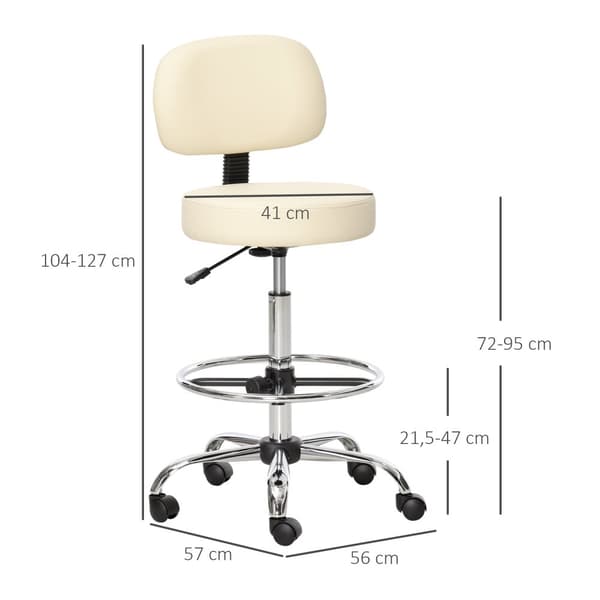 Barstol, 56x57x104-127 cm, Beige