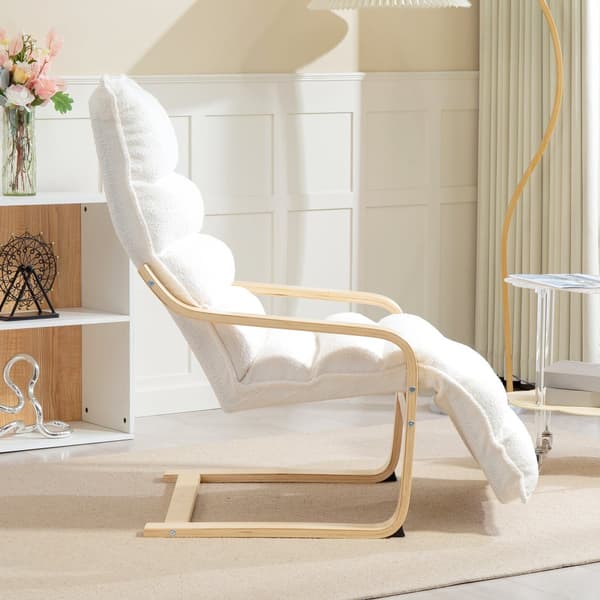 Lounge-stol, 67x93-114x105 cm, Vit