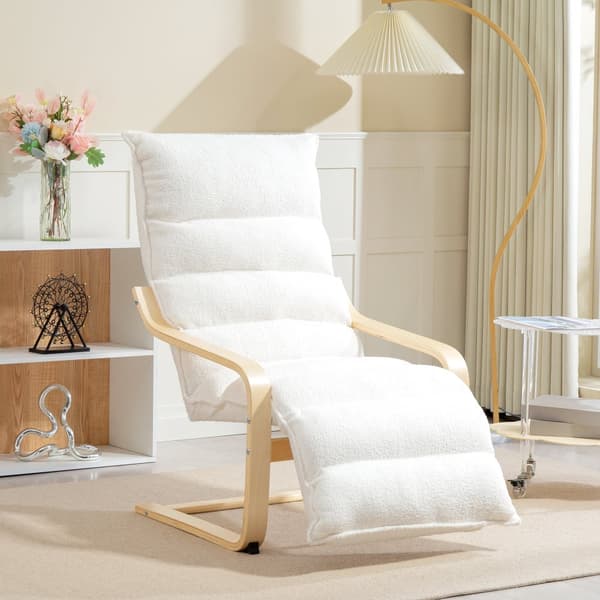 Lounge-stol, 67x93-114x105 cm, Vit