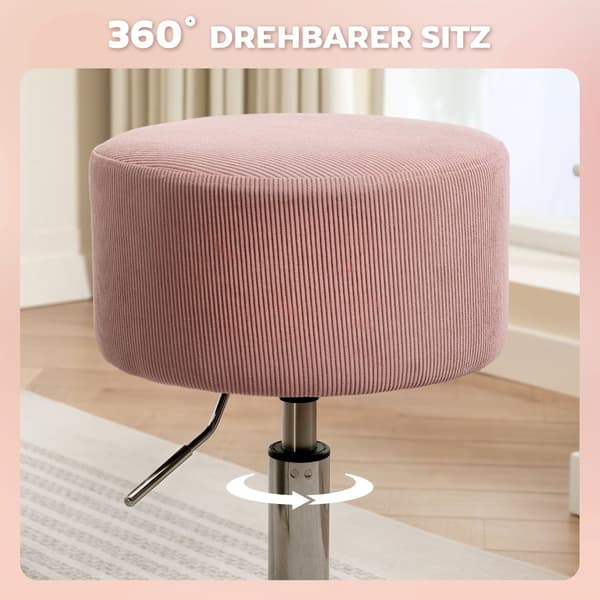 Barstol, Ø38x52-66H cm, Rosa