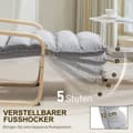 Miniatyrbillede 5 af 9: Loungestol, 67x93-114x105 cm, Lysegrå