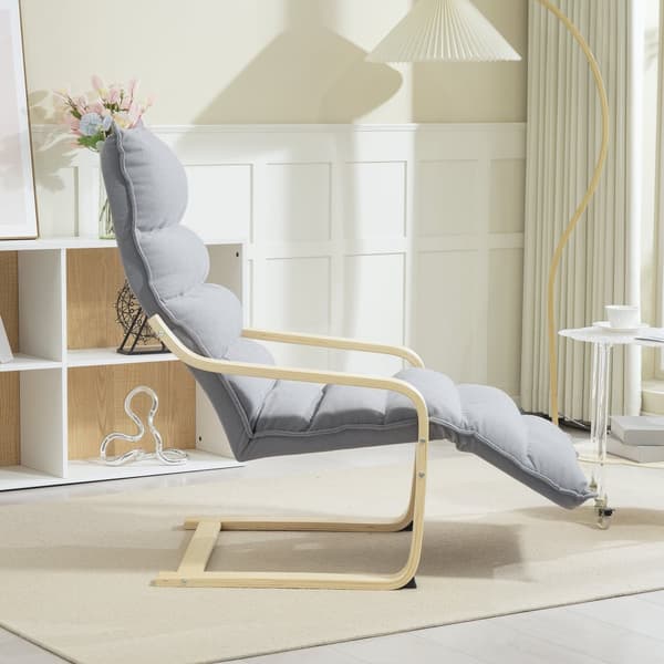Loungestol, 67x93-114x105 cm, Lysegrå