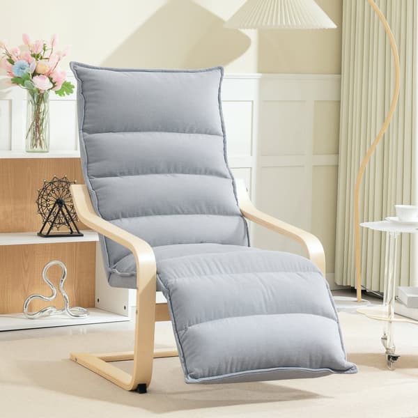 Loungestol, 67x93-114x105 cm, Lysegrå