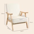 Miniatyrbillede 3 af 9: Stue Stol, 65x80x83 cm, Creme Hvid