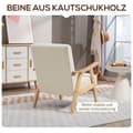 Miniatyrbillede 5 af 9: Stue Stol, 65x80x83 cm, Creme Hvid
