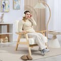 Miniatyrbillede 2 af 9: Stue Stol, 65x80x83 cm, Creme Hvid