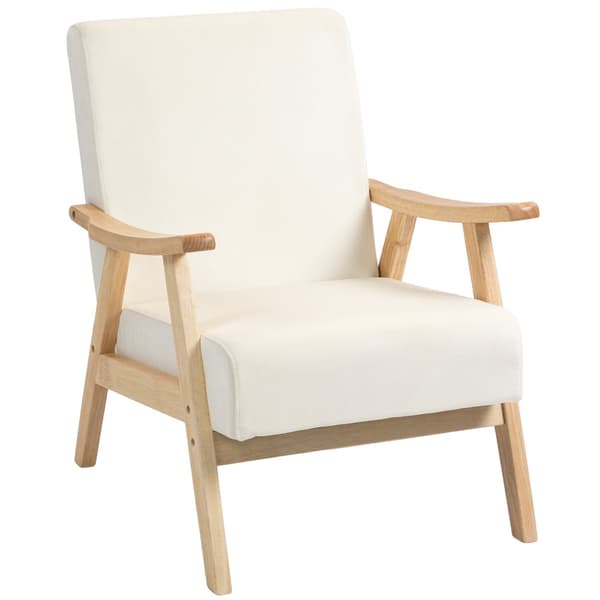 Stue Stol, 65x80x83 cm, Creme Hvid