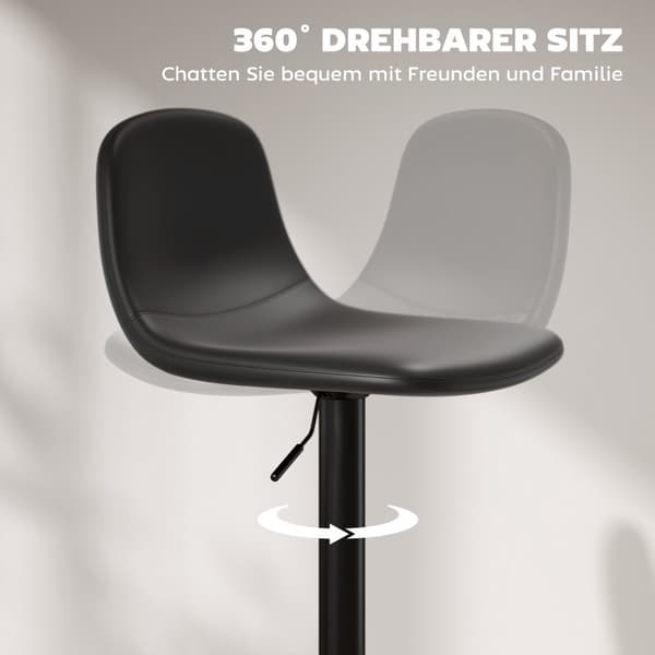 Barstol, 40.5x44x84-104 cm, Sort