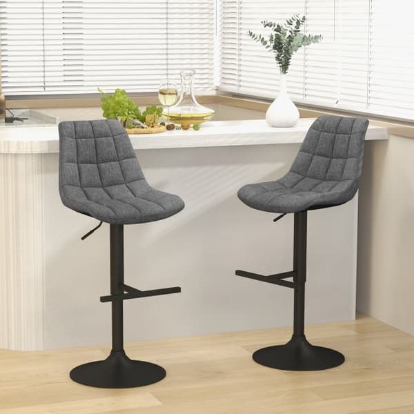 Barstolar Set, 43x53x89-109 cm, Grå