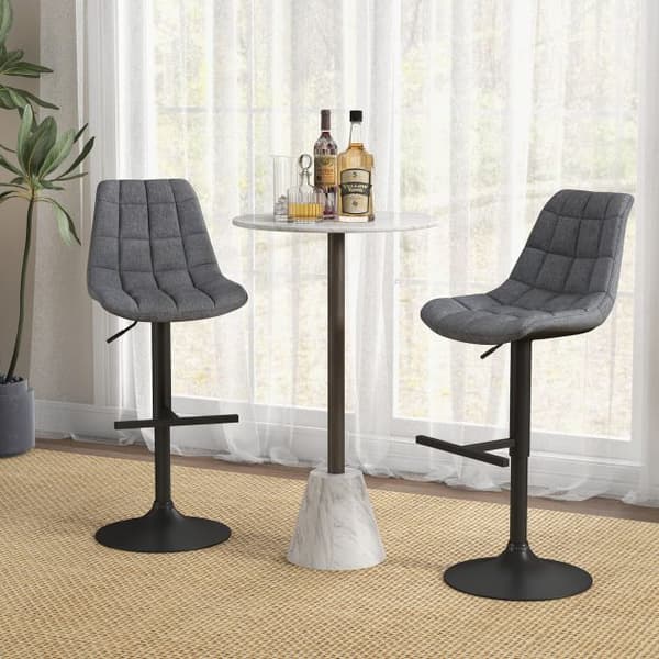 Barstolar Set, 43x53x89-109 cm, Grå