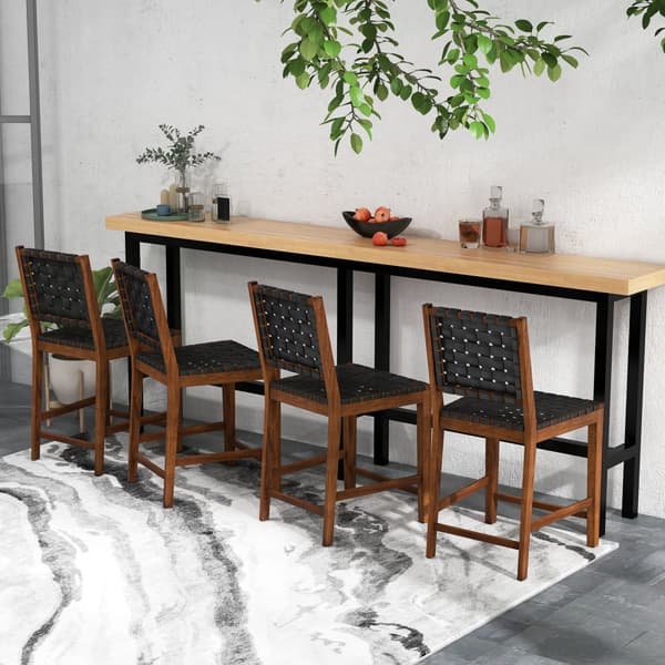 Barstolar, 52x58x102 cm, Brun Svart