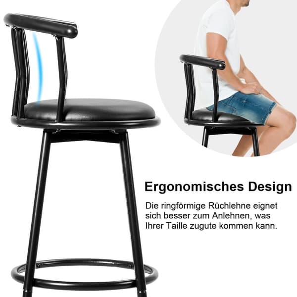 Barstolar, 55x56x101.5 cm, Svart