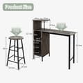 Miniatyrbild 4 av 8: Bartbord & Stol Set, 120x40x35 cm, 30x30x60 cm, Brun