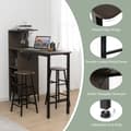 Miniatyrbild 5 av 8: Bartbord & Stol Set, 120x40x35 cm, 30x30x60 cm, Brun