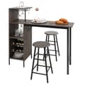 Miniatyrbild 2 av 8: Bartbord & Stol Set, 120x40x35 cm, 30x30x60 cm, Brun