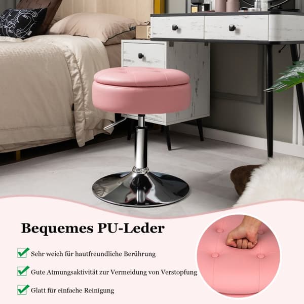 Smink pall, 41,5x50-66 cm, Rosa