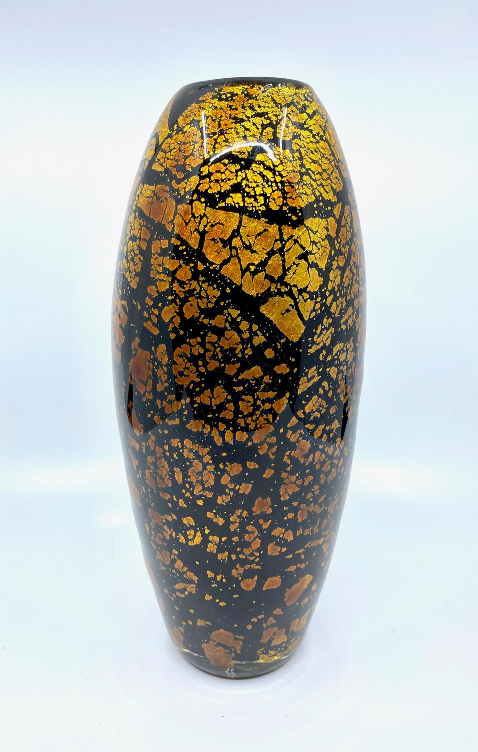 Gyllene Tider - Konstglas Hög Vas - Svart Unik design Robert Oldergaarden