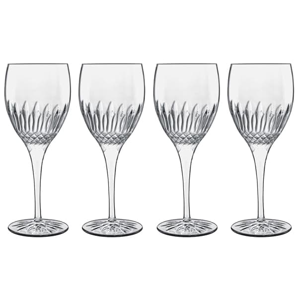 Diamante Hvidvinsglas Klar 38 cl Ø8,5 cm H21,5 cm Luigi Bormioli – 4-pak