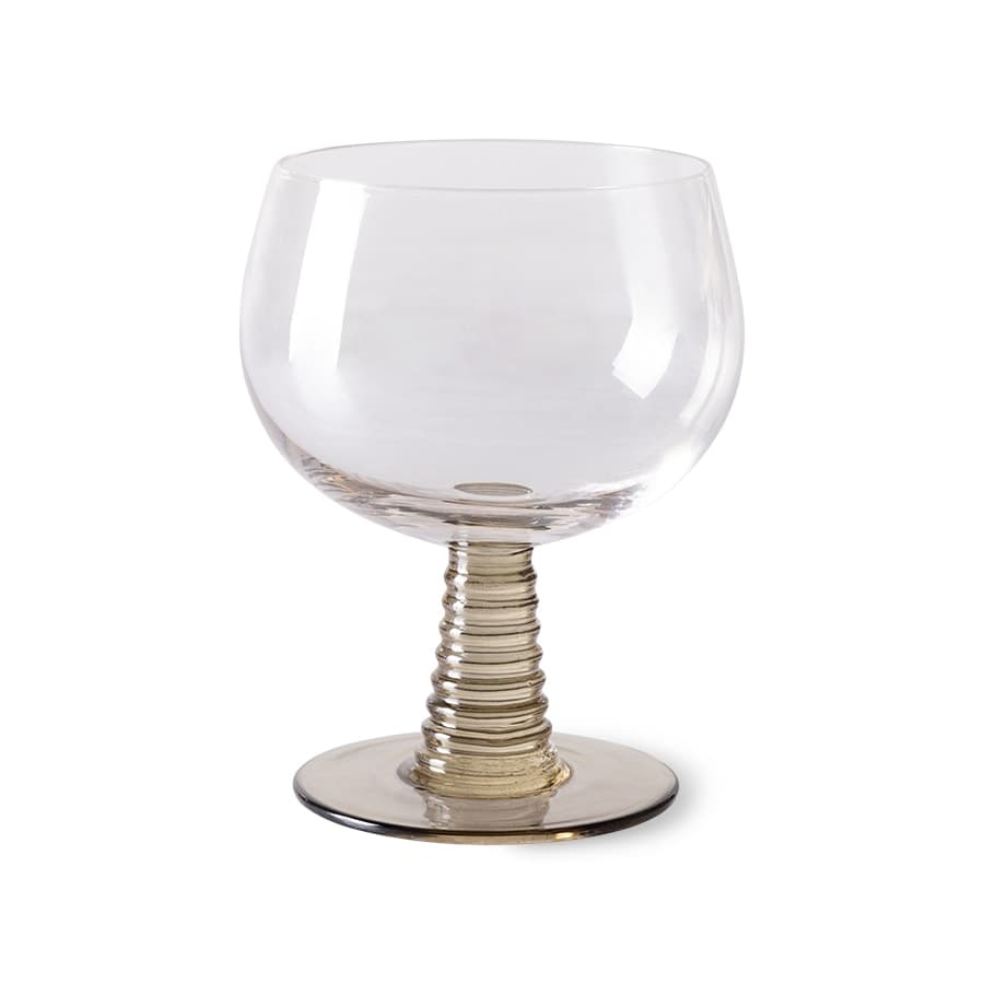 Swirl Vinglas Låg Grön