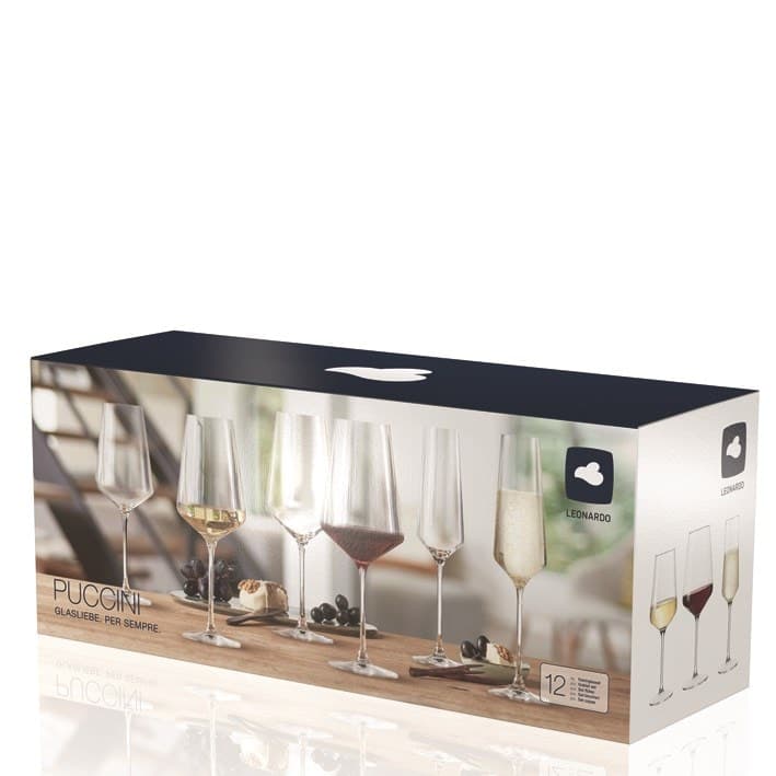 Puccini Vinglas Set om 12 Klar