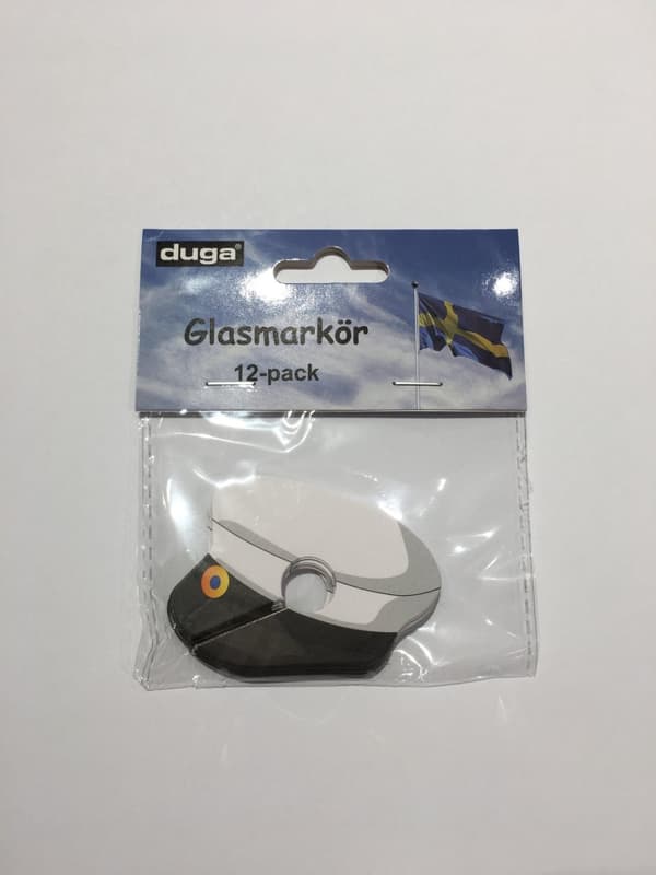 Glasmarkör Student Papp 12-pack