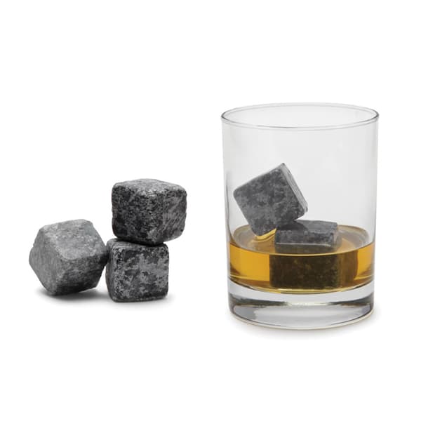 5-pack Naturliga Whiskystenar - Isbitar av Sten (Mörk)