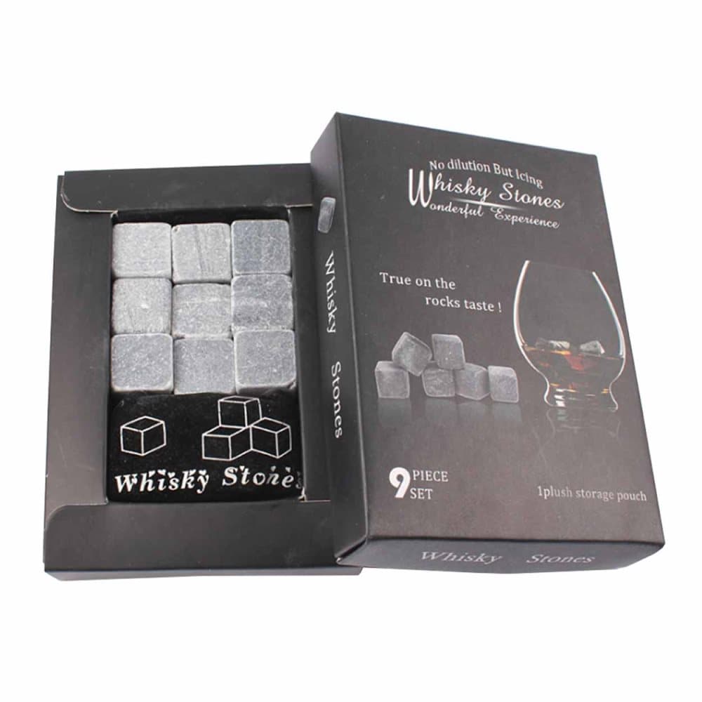 9-pack Naturliga Whiskystenar - Isbitar av Sten