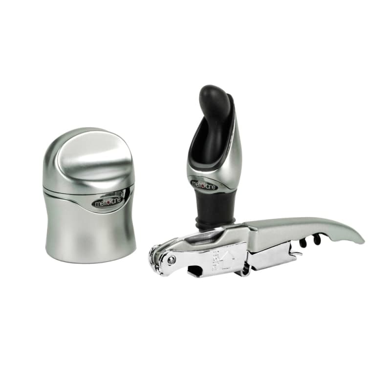 Zippity Wine Tool Kit - Sølv