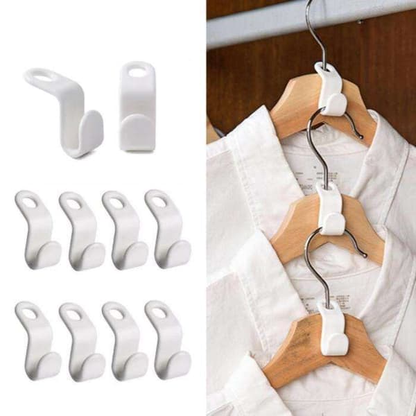 10-pakning Kleshenger - Koblingskrok - Organizer 40-Pack