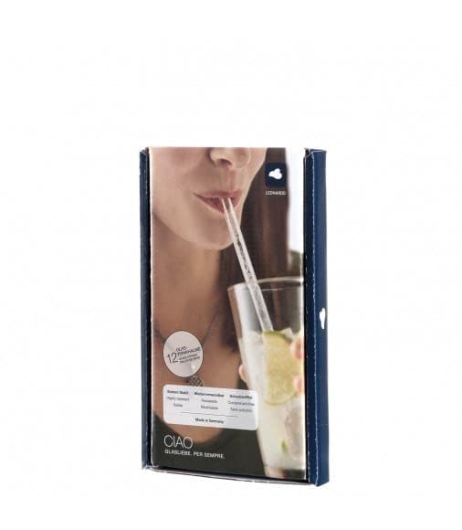 Ciao Sugrör Glas 20 Cm 12-Pack