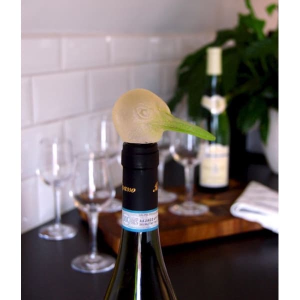 Kiwi Bottle Stopper Green - Vas Vitreum
