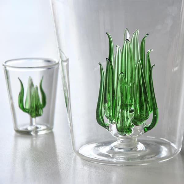 Karaffelsett med karaffel, brett og glass - 84 cl