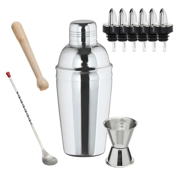 Cocktail shaker sæt - 3-delt RUSTFRIT STÅLRYSTER