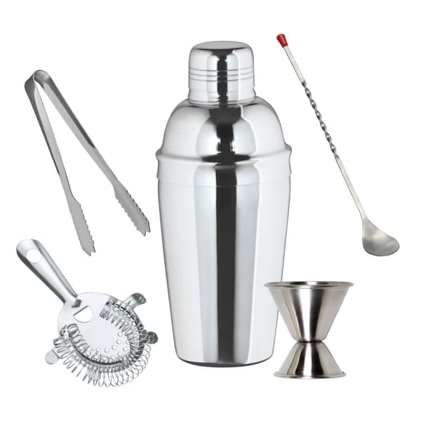 Cocktail shaker sæt stort - 3 dele SHAKER I RUSTFRIT STÅL