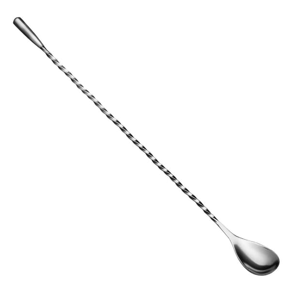 Barsked tvinnad tårfall med metallknopp 31cm - rostfritt stål