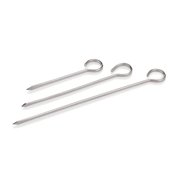 Grillspett, köttspett, grillspett rostfritt - uppsättning av 12, 21 cm