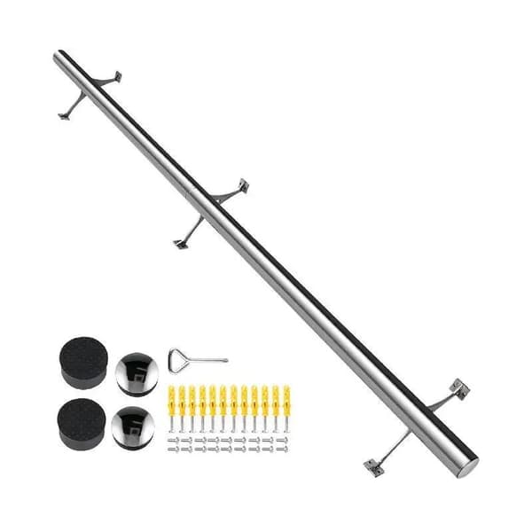 6 fot bardisk fotskena kit, rostfritt stål material, robust och hållbart, bekvämt att använda, lätt att installera och underhålla