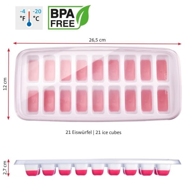 Luna Ice Cube Maker & Lid, 2-pack - Westmark