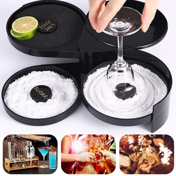 3-lags barjuicecocktail Sukker Salt Rimmer Tool Bartender