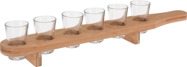 Shotglas på bricka Set Drinkset