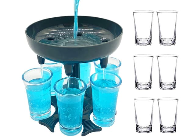 Shotglass Dispenser / Shotglass - Fyll 6 glass samtidig