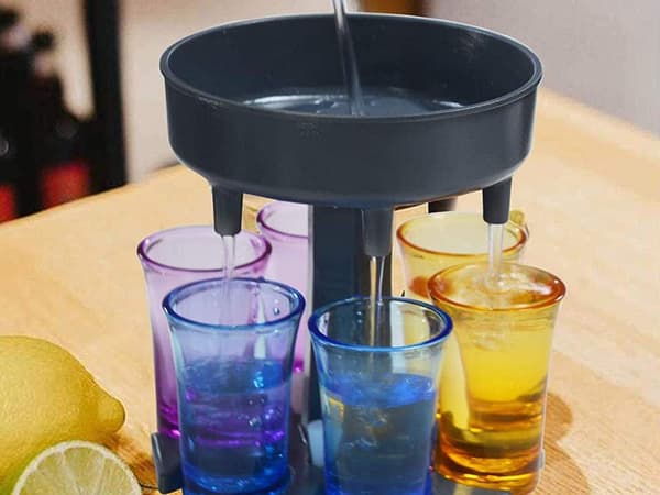 Shotglass Dispenser / Shotglass - Fyll 6 glass samtidig