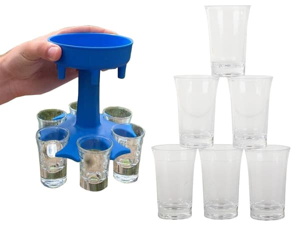 Shotglass Dispenser / Shotglass - Fyll 6 glass samtidig